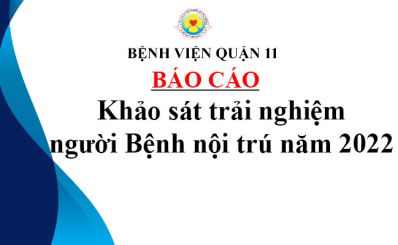 Báo cáo khảo sát trải nghiệm người Bệnh nội trú năm 2022